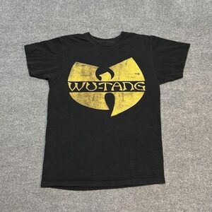 Wu-Tang Clan Shirt Mens Small Black Yellow Logo Graphic Tee Hip Hop Rap